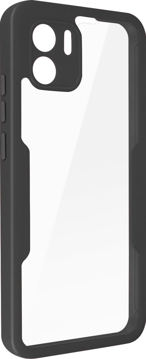 Geschikt voor Xiaomi Redmi A1/A2 integrale hoes Achterkant plexiglas zwart