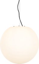 QAZQA nura - Moderne Hanglamp voor buiten - 1 lichts - Ø 45 cm - Wit - Buitenverlichting