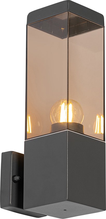 QAZQA malios - Moderne Wandlamp voor buiten - 1 lichts - L 8 cm - Brons - Buitenverlichting
