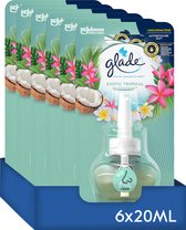 Glade Electric Scented Oil - Exotic Tropical Blossoms navullingen - Elektrische Luchtverfrisser - 6 x 20ML