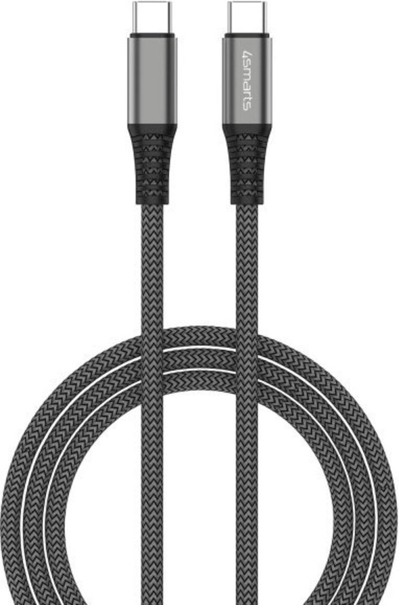 4Smarts USB-C to USB-C Kabel PremiumCord 100W 1.5m - Zwart