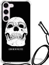 Beschermhoes Geschikt voor Samsung Galaxy S23 Telefoon Hoesje met doorzichtige rand Skull Eyes