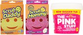 The Pink Stuff Het Wonder Schoonmaakmiddel - 850g- Allesreiniger - inclusief 1 Scrub Daddy en Scrub Mommy schuurspons - spons - afwasmiddel