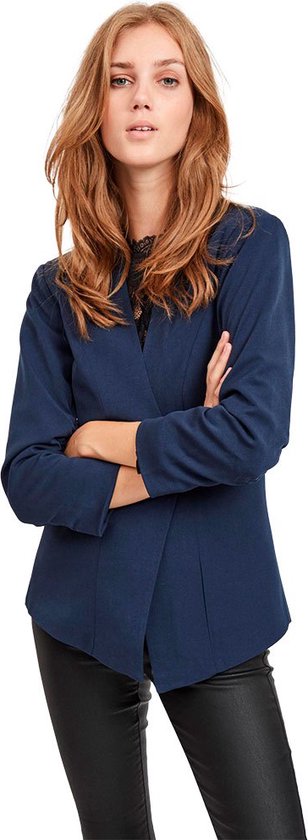 Vila Her 3/4 Mouw Nieuw Blazer Blauw XL Vrouw