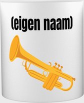 Akyol - trompette avec eigen naam Mug avec impression - trompette - mélomanes - mug avec eigen naam - quelqu'un qui aime les trompettes - anniversaire - cadeau - cadeau - contenu de 350 ML