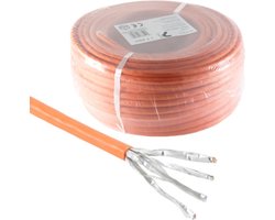 S/FTP CAT7 10 Gigabit Netwerkkabel - CCA - 23AWG - Stug - LSZH - 25 meter - Oranje