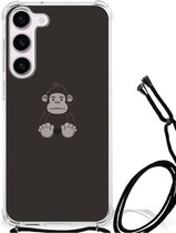 Smartphone hoesje Geschikt voor Samsung Galaxy S23 Hoesje Bumper met transparante rand Gorilla