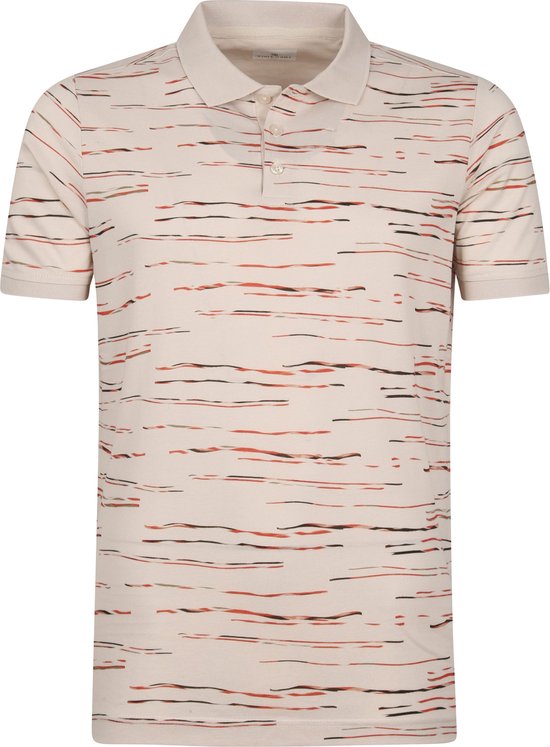 State of Art - Polo Imprimé Beige - Coupe Moderne - Polo Homme Taille 4XL
