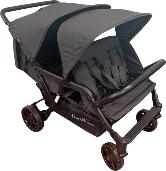 Poussette triple Familidoo Lidoo H3E + Ergondrive Full Grey