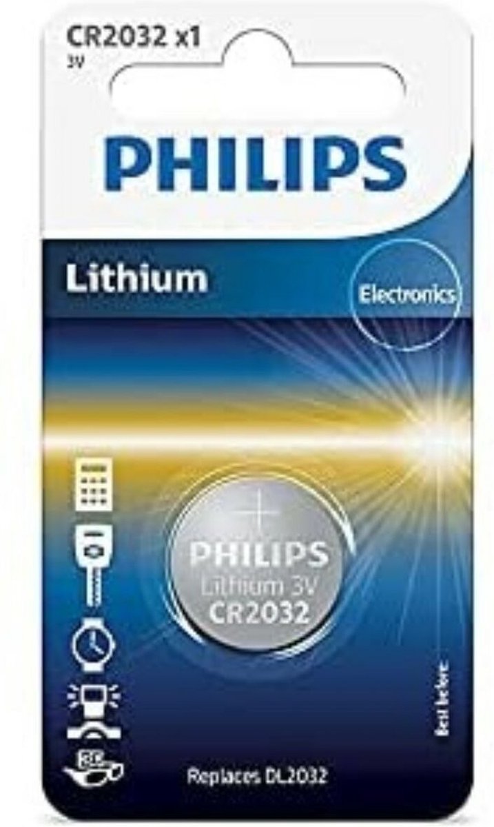 Lithium Button Batteries Philips CR2032 - Philips