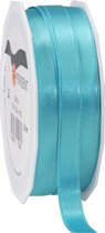 1x Luxe Hobby/decoratie turquoise satijnen sierlinten 1 cm/10 mm x 25 meter- Luxe kwaliteit - Cadeaulint satijnlint/ribbon