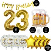 23 Ans Anniversaire Numéro Ballon Hommes Bières - Forfait Fête Snoes Ballons Cheers & Beers - Herman