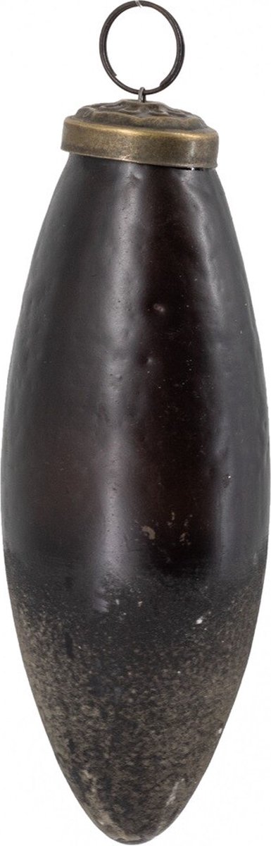 HomeBound by KY | Glazen kerstbal ombre matt black | 12,5cm | kerstbal
