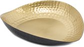 HomeBound by KY | Tray metaal druppel zwart met goud | dienblad