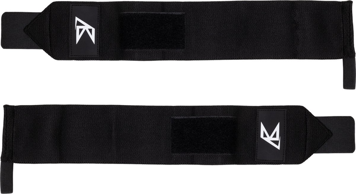All Black Nutrition Wrist Wraps - Fitness Lifting Straps - Krachttraining Accessoires - Polsbrace - Polssteun - Antislip