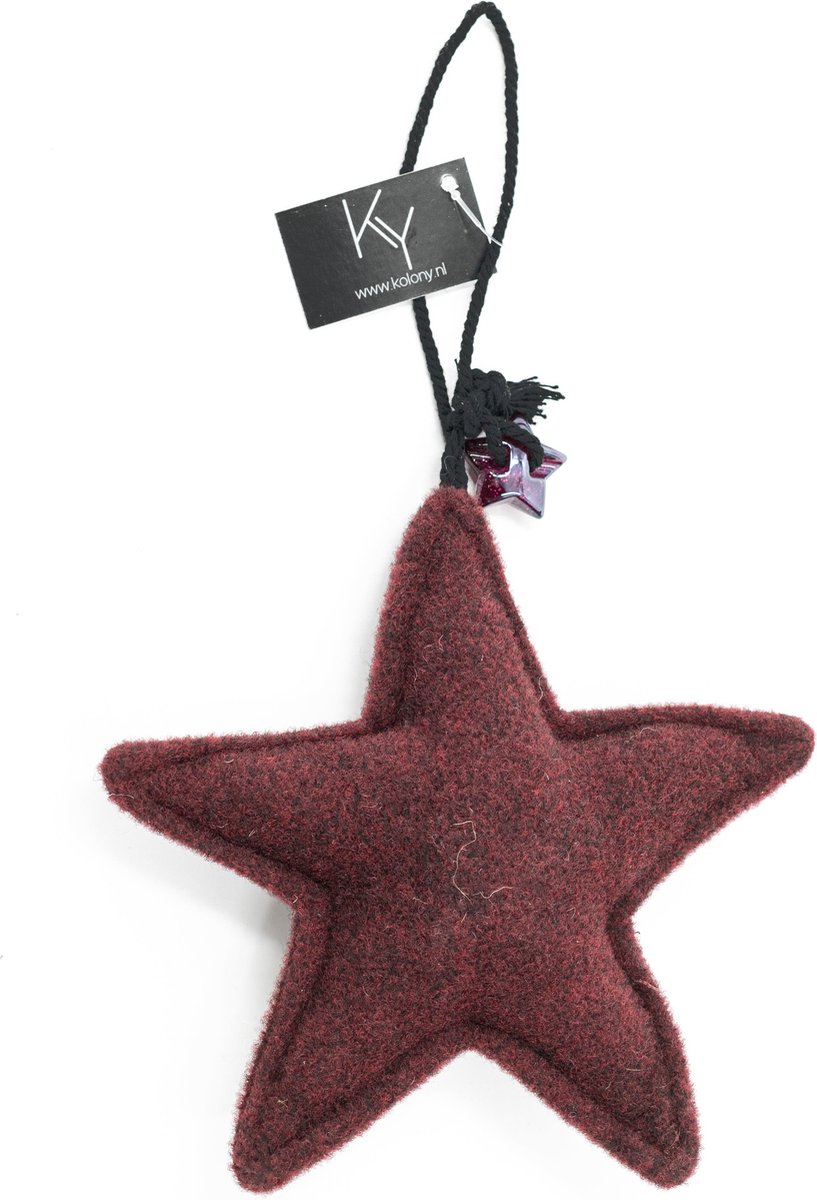 HomeBound by KY | Stoffen ster | hanger ster | kerstdecoratie | kersthanger | feestdecoratie