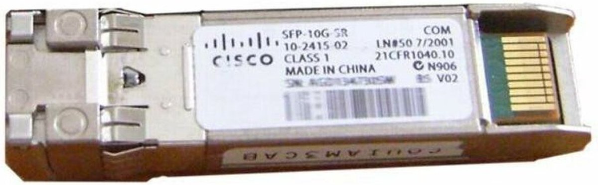 Cisco - SFP+ transceivermodule - 10 Gigabit Ethernet - 10GBase-SR - LC/PC multi-modus - maximaal 400 m - 850 nm
