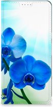 Stand Case met foto Google Pixel 8 Pro Telefoonhoesje Orchidee Blauw