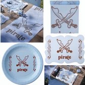 Feest pakket Piraten party - bordjes - stoeldecoratie - tafelloper - placemats - piraat - kinderfeest - verjaardag - feestpakket - party pakket
