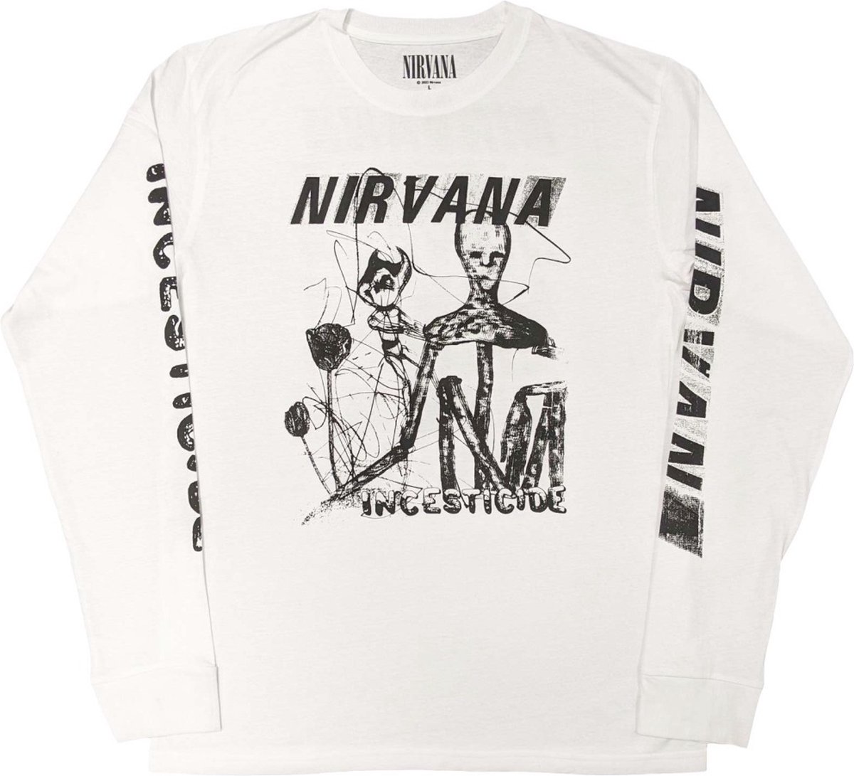 Nirvana - Incesticide Longsleeve shirt - M - Wit