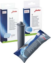 Kit d'entretien JURA pour machine à café : pastilles de détartrage + pastilles de nettoyage + ensemble de filtres à eau Smart