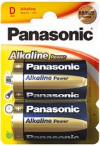 Pile non rechargeable Alcaline Power alcaline de 1,5 V de Panasonic - Type D.
