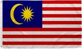 VlagDirect - Maleisische vlag - Maleisië vlag - 90 x 150 cm.