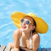 Zonnehoed Dames - Zomerhoed - Strohoed UV - Strandhoed - Hoed voor Volwassenen