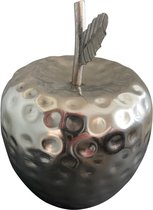 In & Out Deco appel metaal zilver decoratief 14 cm