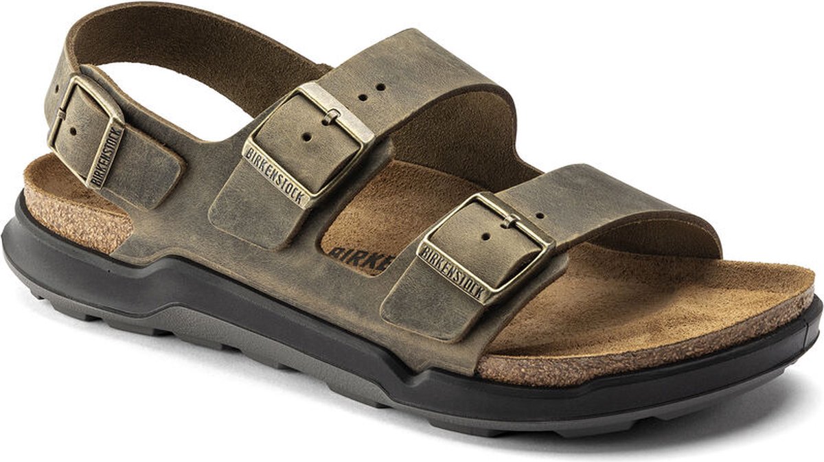 Birkenstock heren sandalen kaki Creme