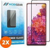 Mobigear Screenprotector geschikt voor Samsung Galaxy S20 FE Glazen | Mobigear Curved Screenprotector - Case Friendly - Zwart (2-Pack)