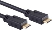 Câble Mini HDMI 1.4 - 4K 30Hz - Plaqué Or - 1,5 mètres - Zwart