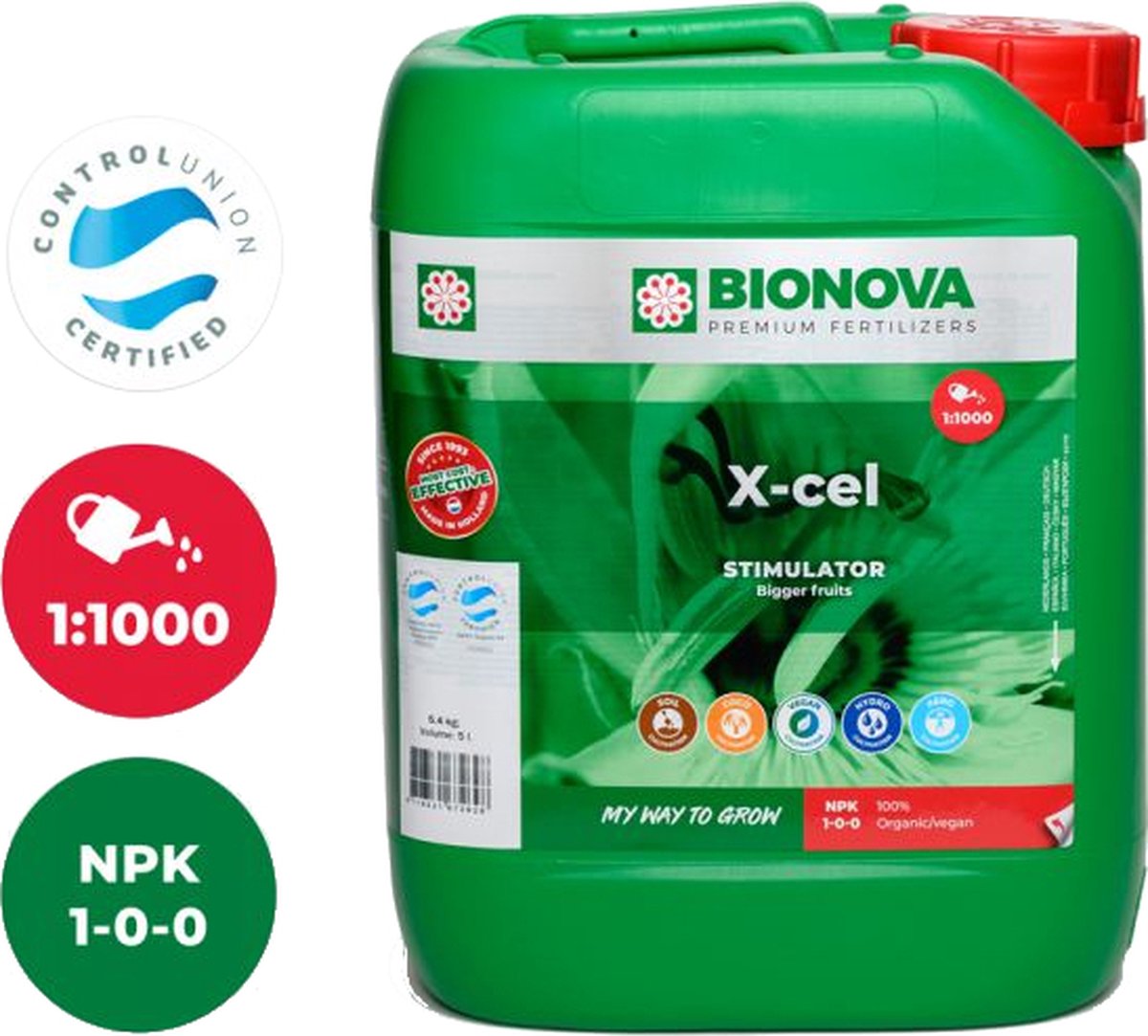 Bio Nova X-Cel Booster - 5 Liter - Groeistimulator - Bloeistimulator