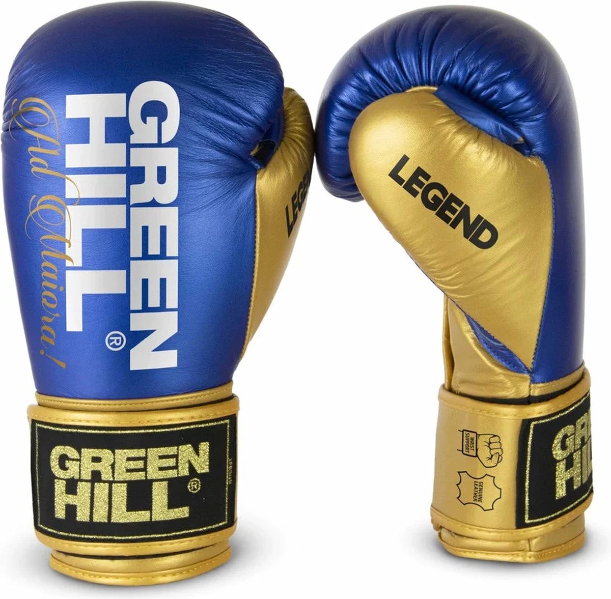 Green Hill Legend Platinum - Leer - Blauw met goud (Beschikbaar in verschillende maten)
