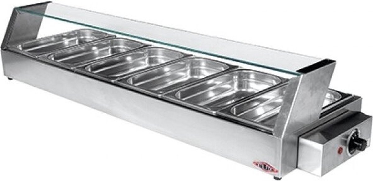 Warmhoudvitrine (Cap.GN1/3X6-40Mm) - Stilfer 527012 - Horeca & Professioneel