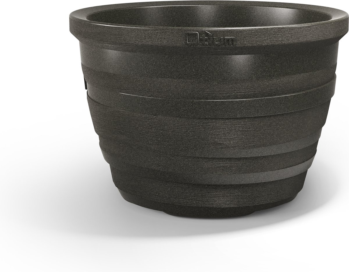 Otium bloempot dubbelwandig Lignum 40 cm black cork