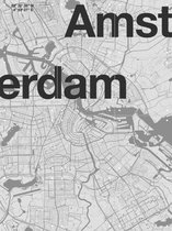 IXXI Amsterdam Map - Wanddecoratie - Abstract - 60 x 80 cm