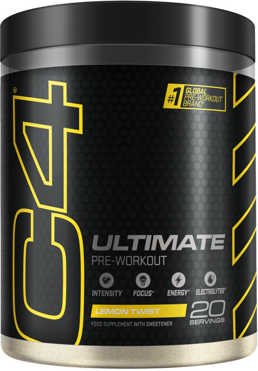 Cellucor C4 Ultimate Performance Pre Workout - Lemon Twist - 20 doseringen (508 gram)
