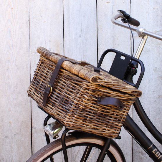 Avis / test - Panier de Velo en Osier Vintage Marron Sangle reglable Velo-Cycle-Shopping 329