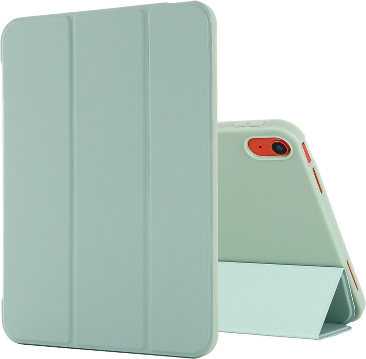 TPU Bescherm-Cover Hoes Map geschikt voor Apple iPad 10 - A16 - 10.9 - 2022 - 2025 - Mint Groen