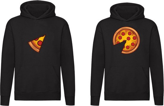 Pizza Hoodies | Restaurant | Pizzeria | Italiaan | Shoarma zaak | Twee truien | Vriendje | Boefje | Cadeau | kado | Vriendinnen | Maten | Maat | Vriend | Vriendin | Trui | Hoodie
