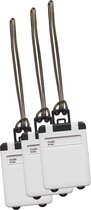 Étiquette de valise Jenson - 3x - blanc - 8 x 5,5 cm - étiquette de valise/bagage à main
