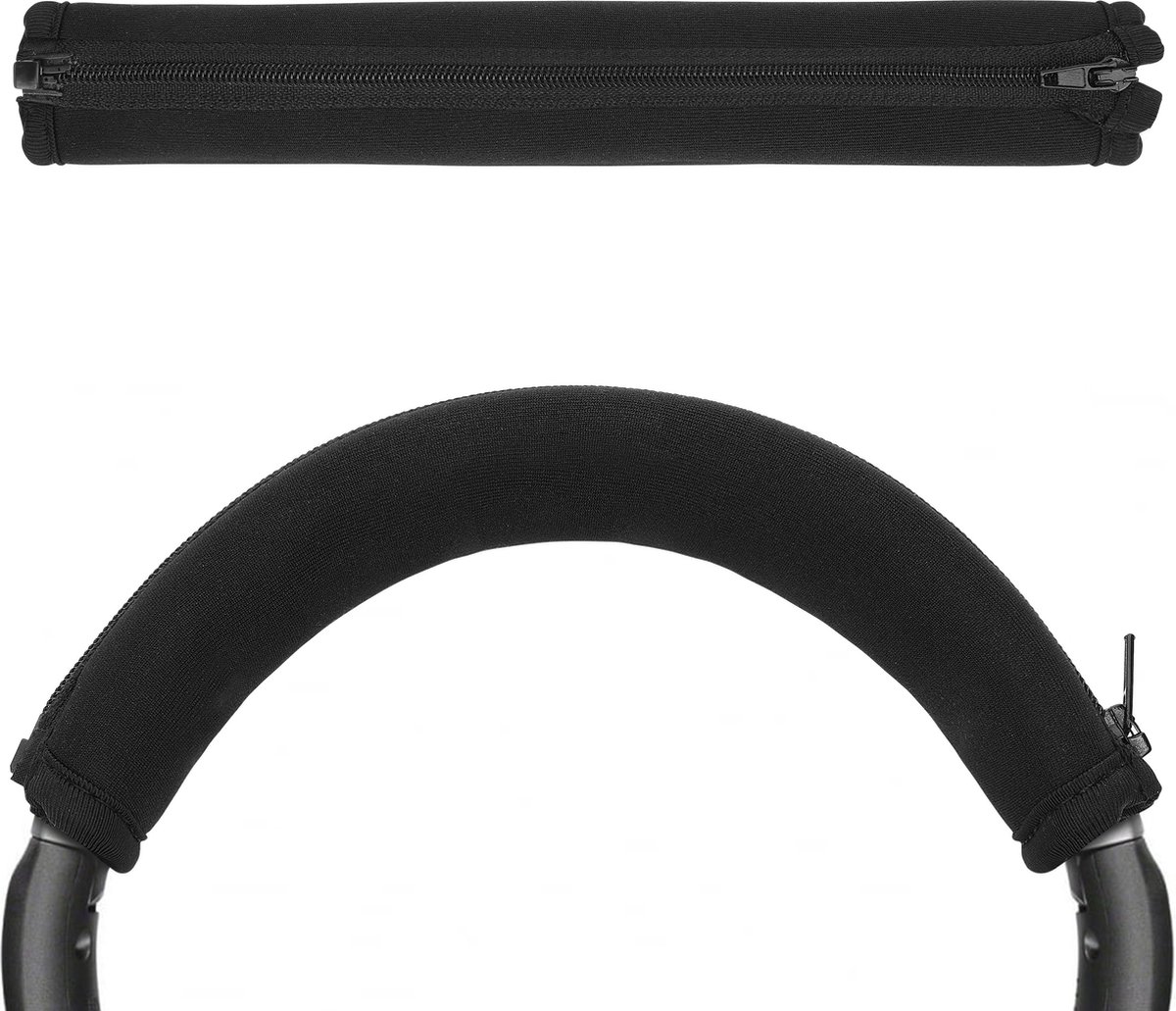 kwmobile cover voor koptelefoon hoofdband - geschikt voor Sennheiser HD 4.50BTNC / HD4.40BT / HD4.30 / HD 350BT - Koptelefoon band hoes van neopreen - In zwart — afbeelding 2