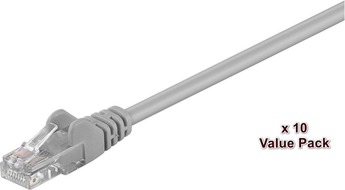 Microconnect netwerkkabel: UTP CAT5E 10M GREY 10 PACK