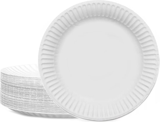 ASSIETTE JETABLE BLANC 18cm