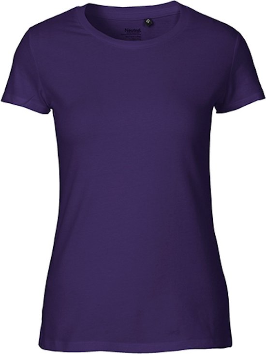 Fairtrade Ladies Fit T-Shirt met ronde hals Purple - XL