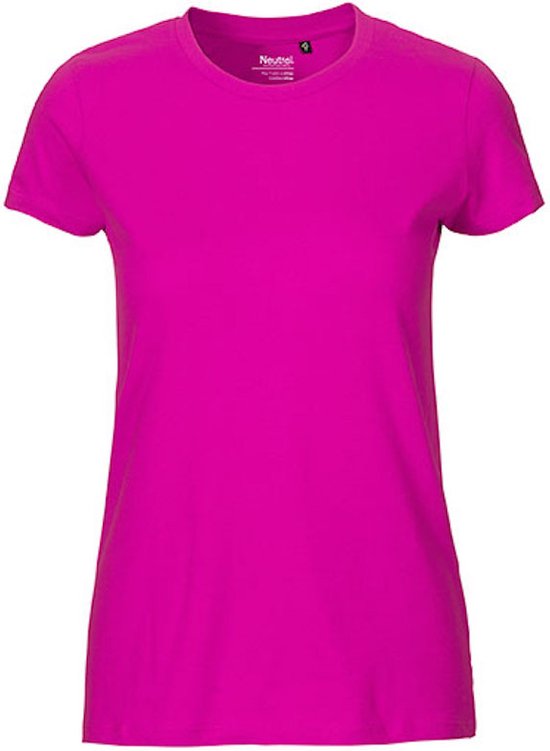 Fairtrade Ladies Fit T-Shirt met ronde hals Pink - XL