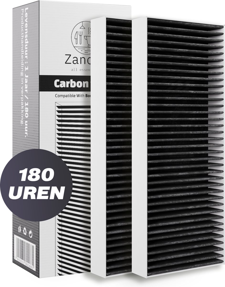 Zanora® Koolstoffilter Set- Geschikt voor Bora Basic - BAKFS - Afzuigkap Filter - 180 uur - BIAS, BIU, BIU-011, GP4.