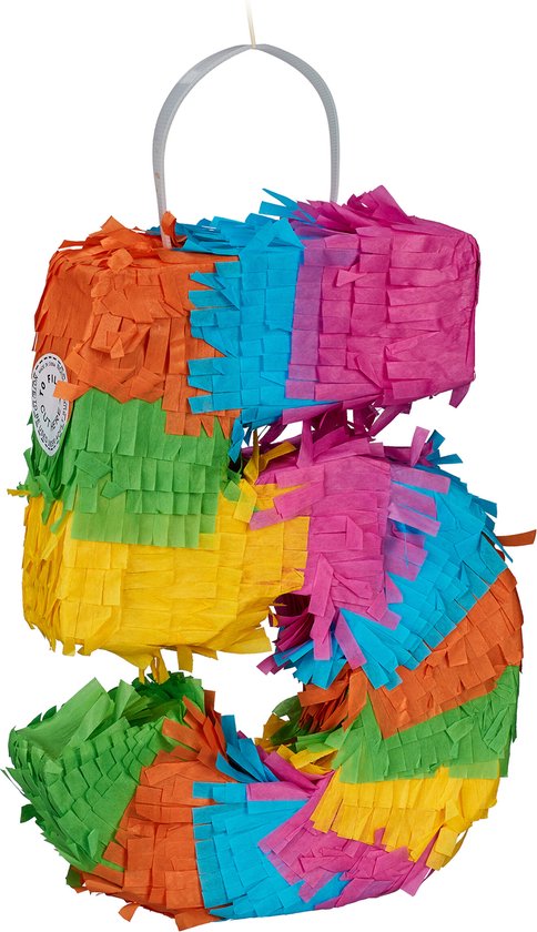 Mini pinata Relaxdays - numéro 5 - pinata de party - anniversaire -  anniversaire 