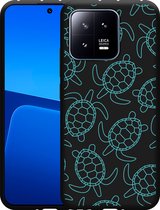 Cazy Hoesje Zwart geschikt voor Xiaomi 13 Schildpadjes